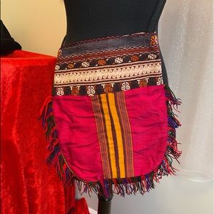 LN Boho Fringed Handmade Crossbody Bag
